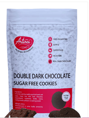 Double Dark Sugar Free Chocolate Cookies