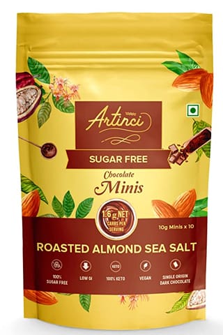 Roasted Almond & Seasalt Chocolate Minis Sugar Free