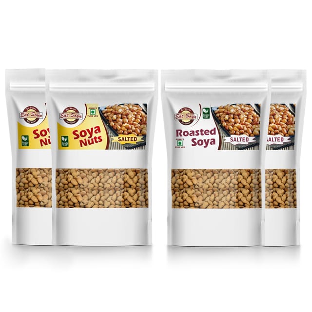 Soya Nuts - Salted And Roasted Soya - Salted Combo