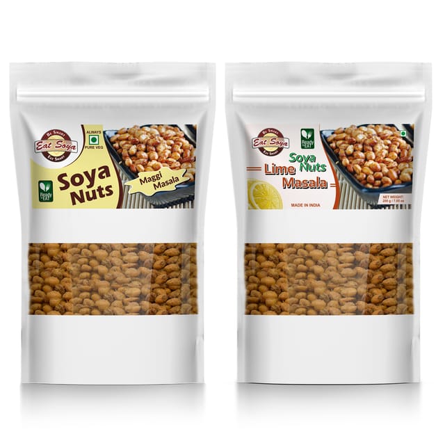 Soya Nuts - Maggi Masala And Lime Masala Combo