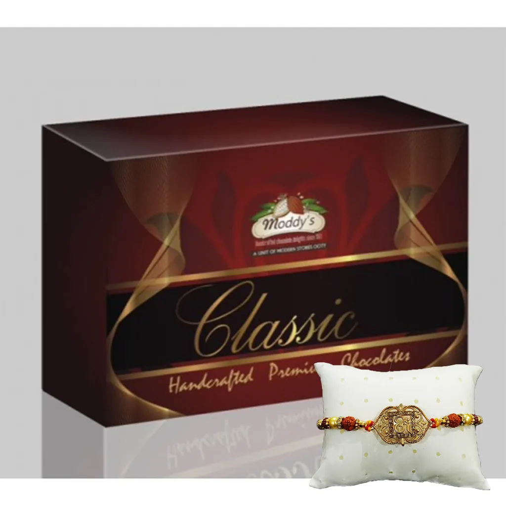 Classic Collection Gift Pack with OM Rakhi & Teeka