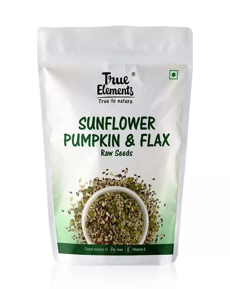 Raw Sunflower Pumpkin And Flax Seeds