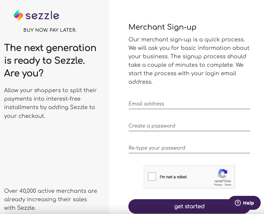 Sezzle register