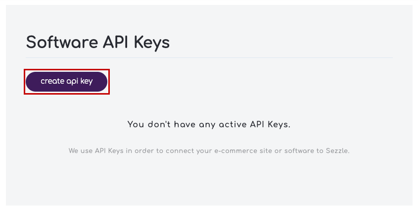 API keys