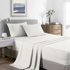 (SINGLE)Royal Comfort 2000 Thread Count Bamboo Cooling Sheet Set Ultra Soft Bedding - Single - Natural