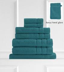 Royal Comfort Eden Egyptian Cotton 600GSM 8 Piece Luxury Bath Towels Set - Turquoise