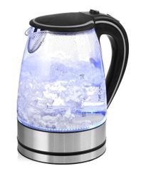 NEW Glass Kettle Electric LED Light Kitchen Water Jug Stainless Steel 1.7L