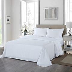 (DOUBLE) Royal Comfort 1200 Thread Count Sheet Set 4 Piece Ultra Soft Satin Weave Finish  White