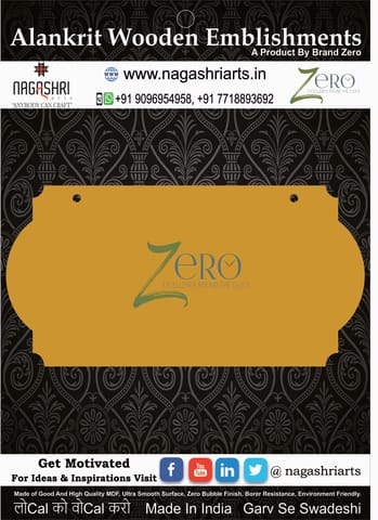 Brand Zero MDF Designer Name Plate BZDNP016