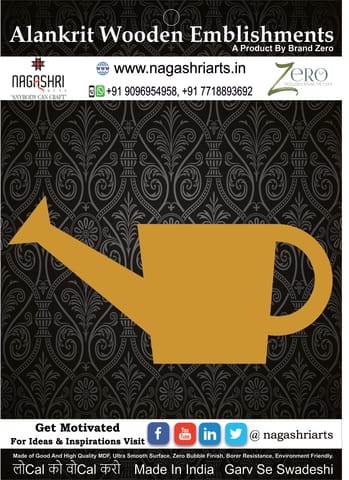 Brand Zero MDF Emblishment Watering Can Design 6 - Select Your Preference Of Size & Thickness