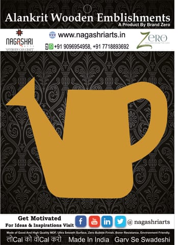 Brand Zero MDF Emblishment Watering Can Design 5 - Select Your Preference Of Size & Thickness