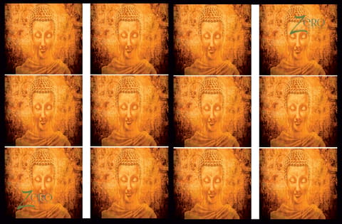Brand Zero Luxury Speciality Decoupage Paper- Buddha Face Bright Brown Tiles