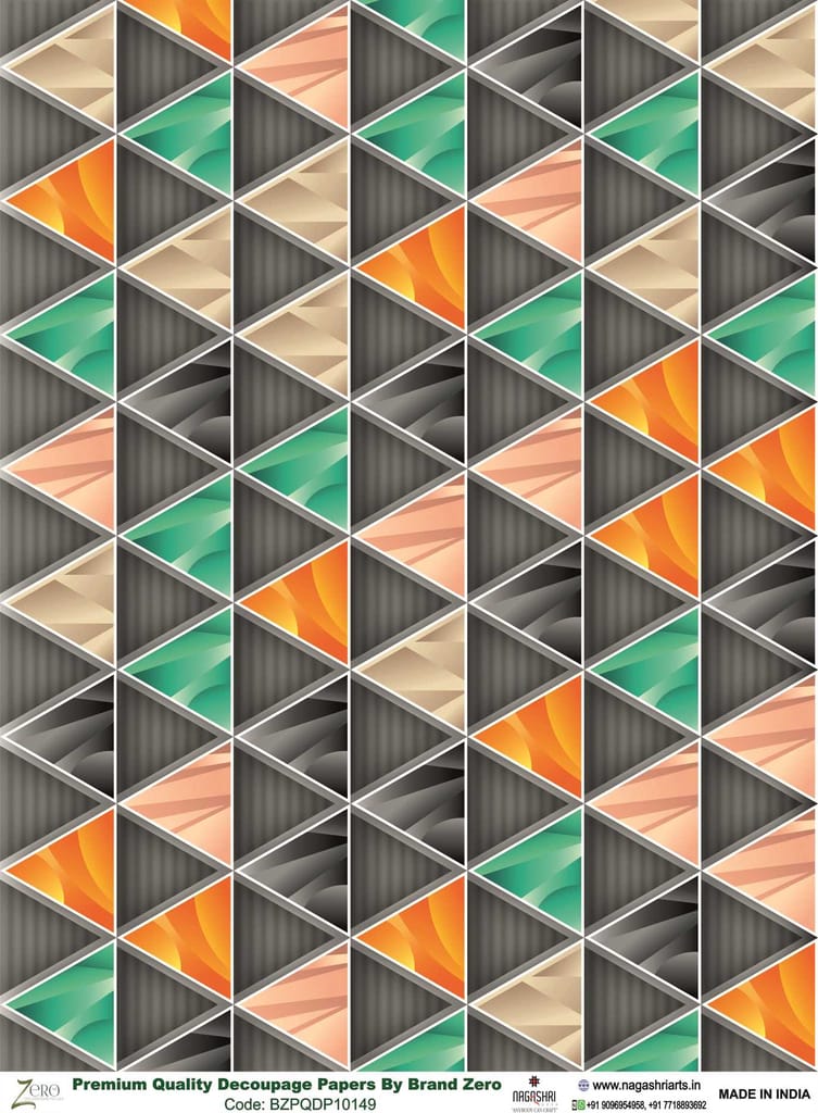 Brand Zero Premium Quality Decoupage Paper Pack of Two - Design Code: BZPQDP10149