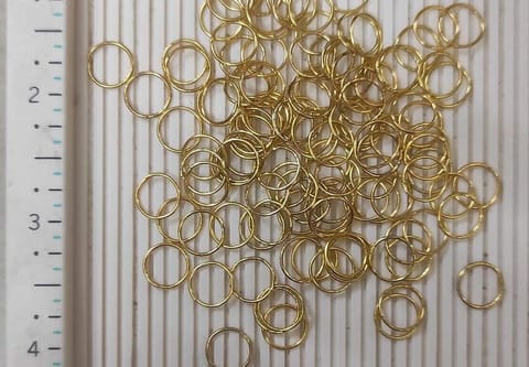Brand Zero Pack of 10 Gms  10 mm Gold Jump Rings