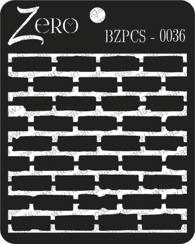 Brand Zero Pratibimb Craft Stencil - Code: BZPCS-0036 -Grungy Brick Mortar Stencil