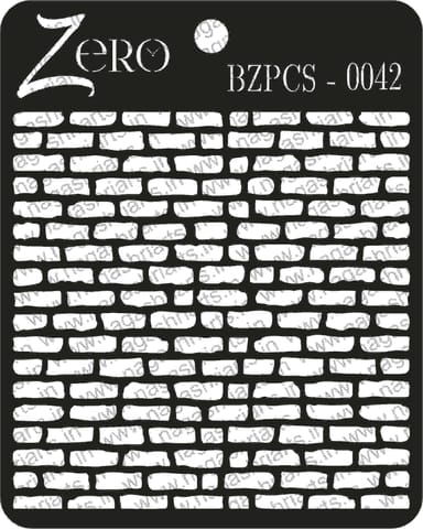 Brand Zero Pratibimb Craft Stencil - Code: BZPCS-0042 - Rough Bricks Background Stencil