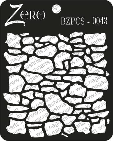 Brand Zero Pratibimb Craft Stencil - Code: BZPCS-0043 - Rock Wall Background Stencil