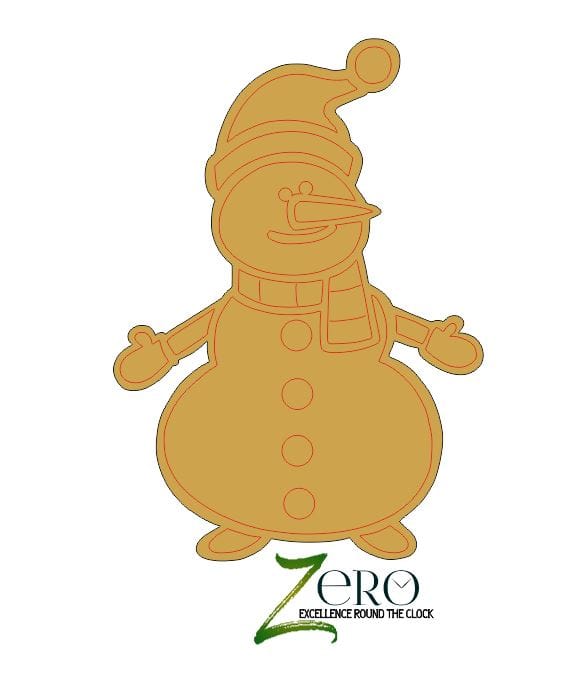 Brand Zero Pre Marked MDF Base - Snowman Design 3 - Select Your Preference Of Size & Thickness
