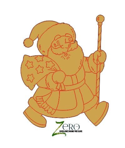Brand Zero Pre Marked MDF Base - Santa Claus Design 1 - Select Your Preference Of Size & Thickness