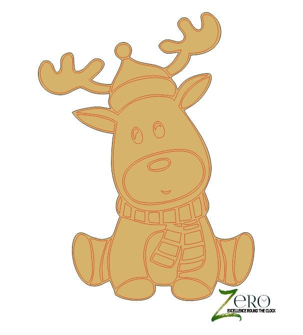 Brand Zero Pre Marked MDF Base - Reindeer Design 1 - Select Your Preference Of Size & Thickness