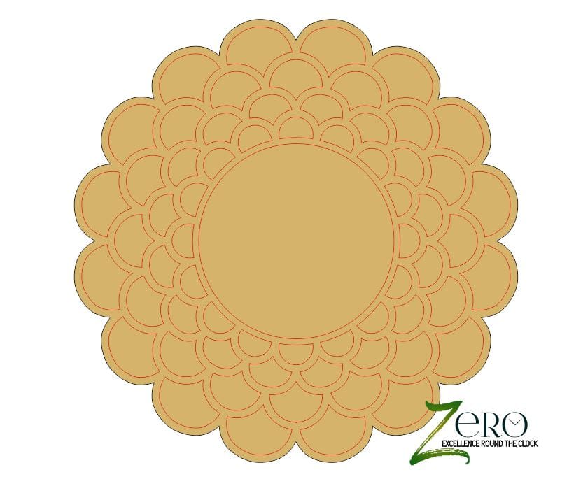 Brand Zero Pre Marked MDF Base - Mandala Design 2 - Select Your Preference Of Size & Thickness