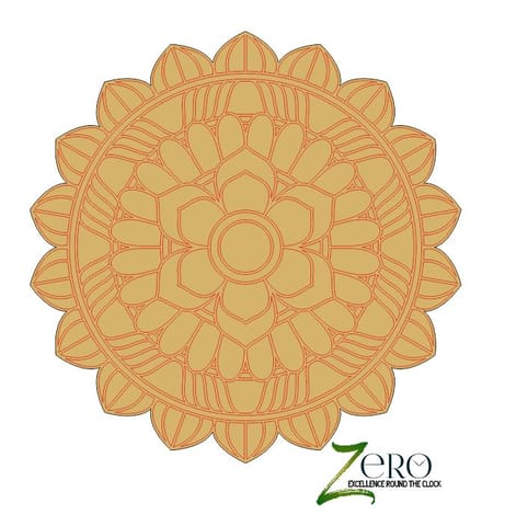Brand Zero Pre Marked MDF Base - Mandala Design 5 - Select Your Preference Of Size & Thickness