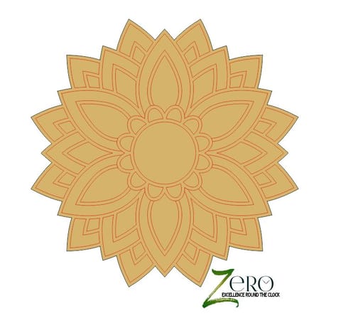 Brand Zero Pre Marked MDF Base - Mandala Design 7 - Select Your Preference Of Size & Thickness