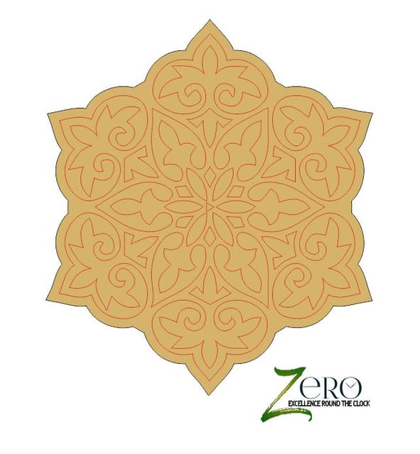 Brand Zero Pre Marked MDF Base - Mandala Design 8 - Select Your Preference Of Size & Thickness