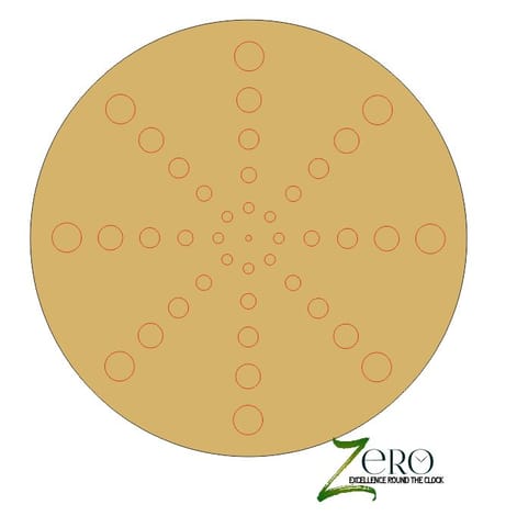 Brand Zero Pre Marked MDF Base - Mandala Design 9 - Select Your Preference Of Size & Thickness