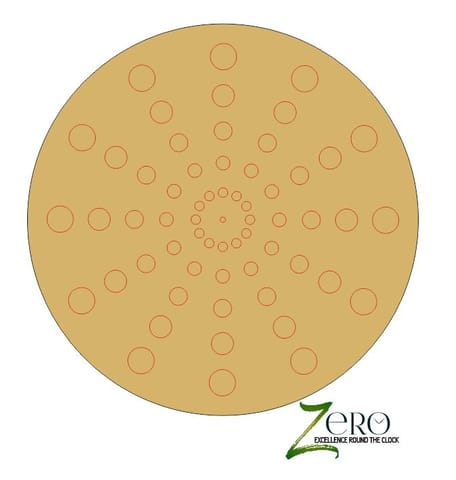 Brand Zero Pre Marked MDF Base - Mandala Design 10 - Select Your Preference Of Size & Thickness