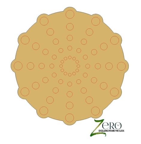 Brand Zero Pre Marked MDF Base - Mandala Design 11 - Select Your Preference Of Size & Thickness