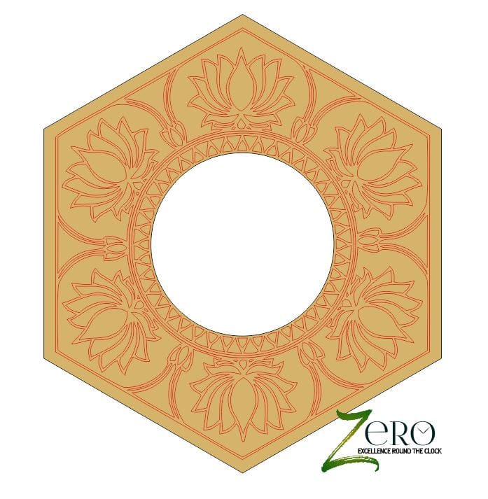 Brand Zero Pre Marked MDF Base - Mandala Design 14 - Select Your Preference Of Size & Thickness