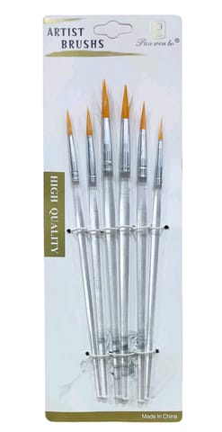Artist Round Brushes - 6 brush