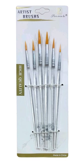 Artist Round Brushes - 6 brush