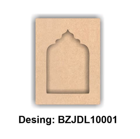 Brand Zero Plain MDF Diy Jharokha Bases Double Layer -  Design BZJDL10001 - Select Your Preference Of Size & Thickness