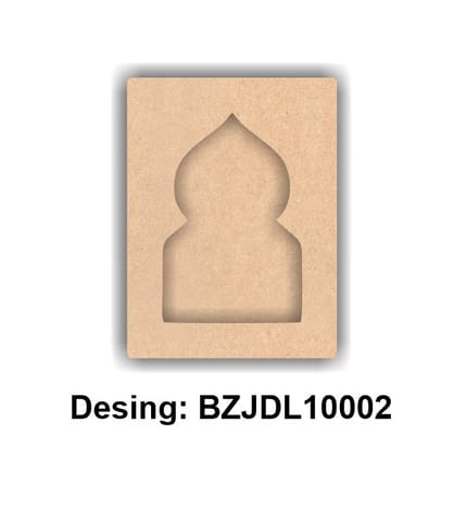 Brand Zero Plain MDF Diy Jharokha Bases Double Layer -  Design BZJDL10002 - Select Your Preference Of Size & Thickness