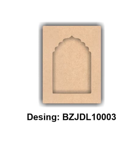 Brand Zero Plain MDF Diy Jharokha Bases Double Layer -  Design BZJDL10003 - Select Your Preference Of Size & Thickness