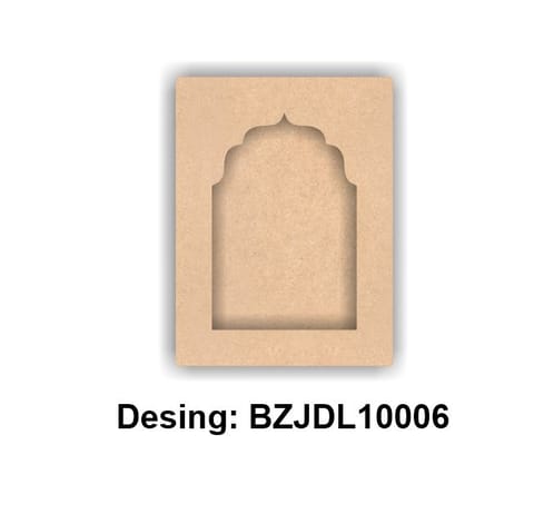 Brand Zero Plain MDF Diy Jharokha Bases Double Layer -  Design BZJDL10006 - Select Your Preference Of Size & Thickness