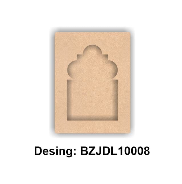 Brand Zero Plain MDF Diy Jharokha Bases Double Layer -  Design BZJDL10008 - Select Your Preference Of Size & Thickness