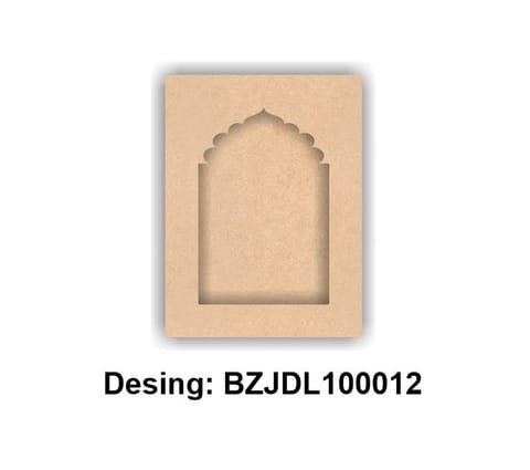 Brand Zero Plain MDF Diy Jharokha Bases Double Layer -  Design BZJDL10012 - Select Your Preference Of Size & Thickness
