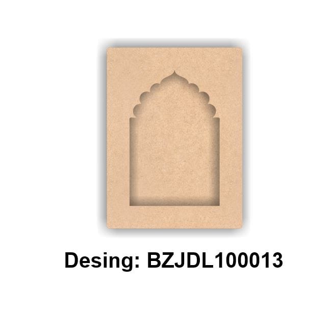 Brand Zero Plain MDF Diy Jharokha Bases Double Layer -  Design BZJDL10013 - Select Your Preference Of Size & Thickness