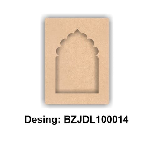 Brand Zero Plain MDF Diy Jharokha Bases Double Layer -  Design BZJDL10014 - Select Your Preference Of Size & Thickness