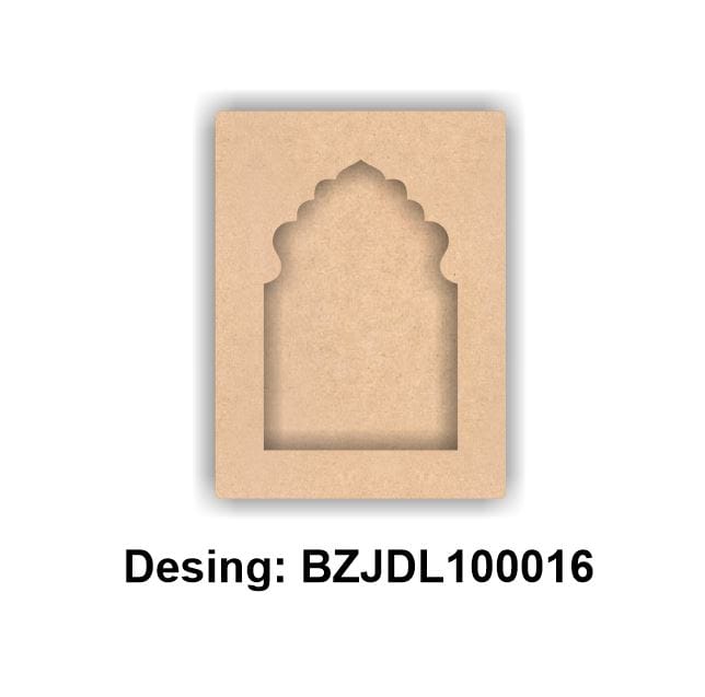 Brand Zero Plain MDF Diy Jharokha Bases Double Layer -  Design BZJDL10016 - Select Your Preference Of Size & Thickness