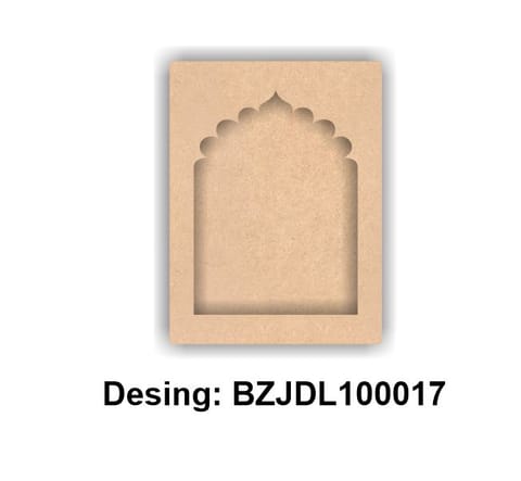 Brand Zero Plain MDF Diy Jharokha Bases Double Layer -  Design BZJDL10017 - Select Your Preference Of Size & Thickness