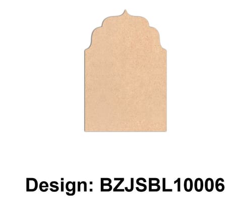 Brand Zero Plain MDF Diy Jharokha Base - Single Base Layer - Design BZJSBL10006 - Select Your Preference Of Size & Thickness