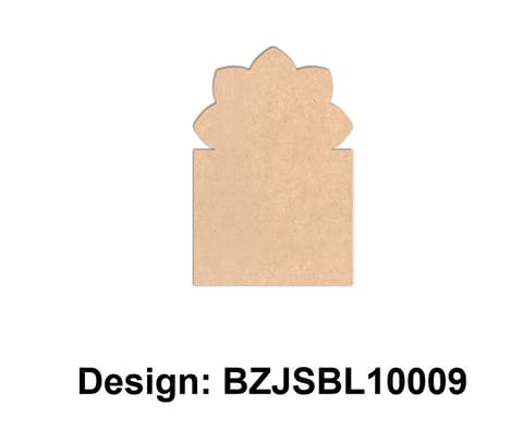 Brand Zero Plain MDF Diy Jharokha Base - Single Base Layer - Design BZJSBL10009 - Select Your Preference Of Size & Thickness