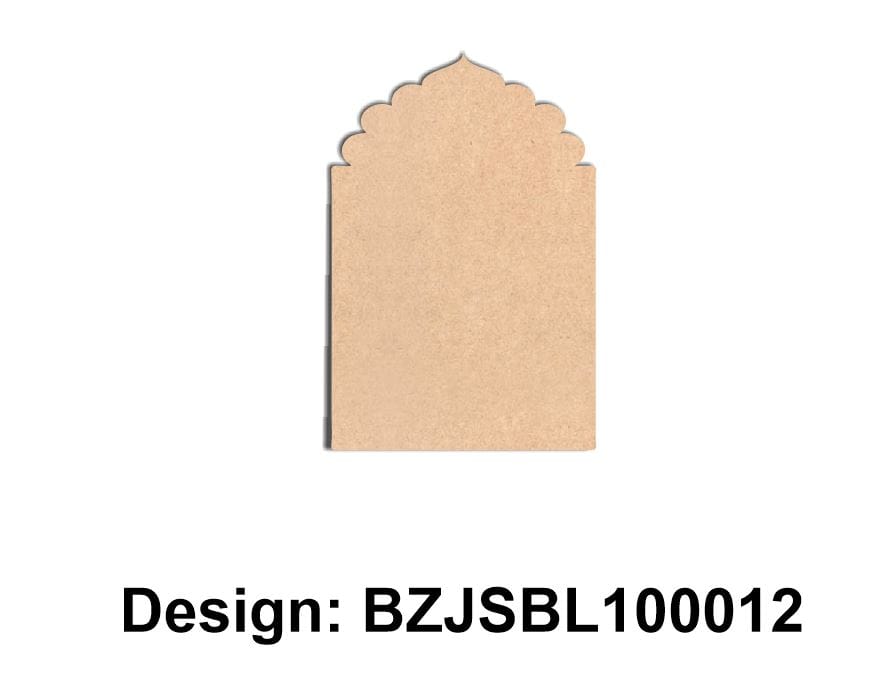 Brand Zero Plain MDF Diy Jharokha Base - Single Base Layer - Design BZJSBL10012 - Select Your Preference Of Size & Thickness