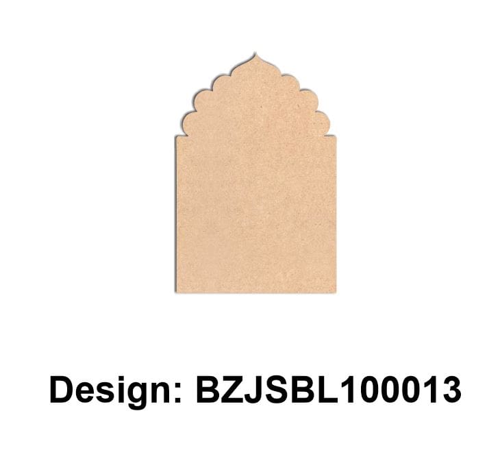 Brand Zero Plain MDF Diy Jharokha Base - Single Base Layer - Design BZJSBL10013 - Select Your Preference Of Size & Thickness