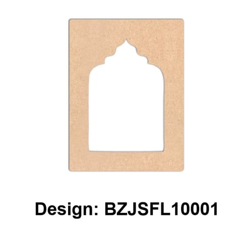 Brand Zero Plain MDF Diy Jharokha Base - Single Frame Layer - Design BZJSFL10001 - Select Your Preference Of Size & Thickness