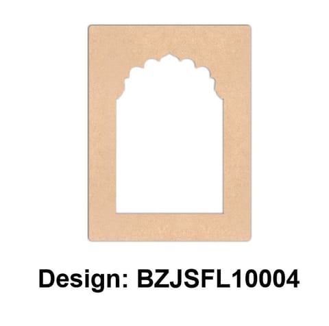 Brand Zero Plain MDF Diy Jharokha Base - Single Frame Layer - Design BZJSFL10004 - Select Your Preference Of Size & Thickness